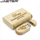 JASTER USB Flash Drive 128GB Memory Stick 2.0 Wooden Free Logo Personal Customized Pendrive 4GB 8GB 16GB 32GB 64GB Wedding Gift