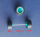 4PCS 1/64 Scale Alloy Car Model 5.2mm/11mm Size Rubber Tires + Wheels + Axles for Modified 1:64 Matchbox/Domeka/HW Model Cars