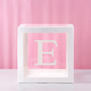 Baby Shower Box Custom Alphabet Name Transparent Balloon Box Birthday Party Decoration Kids DIY Wedding Baby Shower Suppiles