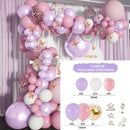 Macaron Pink Rose Balloon Garland Arch Kit Birthday Party Decorations Kids Latex Baloon Baby Shower Decor Globos