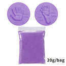 Baby Hand and Footprint Mud Soft Clay Fluffy Material DIY Handprint Footprint Fingerprint Anti-stress Children's Toys