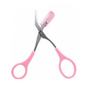 1 Pcs 3 Colors Eyebrow Trimmer Scissors with Comb Eyelash Hair Scissors Stainless Steel Eyebrow Razor Grooming Wenkbrauw Trimmer