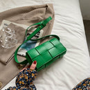 Pu Leather Woven Small Waist Bags For Women Luxury Brand Shoulder Bag New Trend Women Hand Bag 2022 Messenger bag Female Purses