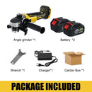 Drillpro 125mm Rechargable Electric Angle Grinder Grinding Cordless 388VF Brushless Power Tools Machine For Makita 18V Battery