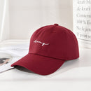 Cotton Women Baseball Cap Letter Embroidery Outdoor Visor Sun Hat Unisex Solid Color Simple Hip Hop Cap Adjustable Casual Bonnet