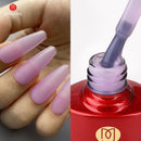 MSHARE 10ml Milky White Builder Nail Extension Gel Self leveling Nails Quick Building Clear Pink Nail Tips UV Led Gel Soak Off