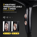2000W Professional Electric Hair Dryer Strong Wind Salon Dryer Hot &Cold Dry Hair with 3 Temperature 2 Speed Wind Personal Care