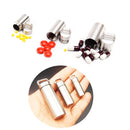 Mini Stainless Steel Sealed Capsule Waterproof Pill Box Camping Firstaid Pendant Travel Outdoor Portable Pill Case Organizer