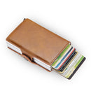 Top Quality Rfid Wallet Men Money Bag Mini Purse Male Aluminium Card Wallet Small Clutch Leather Wallet Thin Purse Carteras 2022