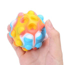 Rainbow Ball Push Bubble Antistress Cube Decompression Toys Squeeze 3D Elastic Ball Stress Relief Sensory Toy For Kids Gift