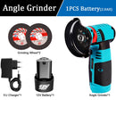 12V 500W Mini Brushless Angle Grinder with Rechargeable Lithium Battery Cordless Polishing Machine Diamond Cutting Power Tool