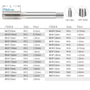 XCAN 1pc Right Hand Thread Tap HSS Machine Plug Tap Metric Screw Tap Drill Thread Tool M2 M2.5 M3 M4 M5 M6 M7 M8 M10 M12 M14 M15