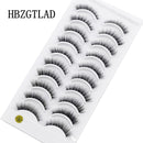 NEW 10 Pairs Natural False Eyelashes Fake Lashes Long Makeup 3d Mink Lashes Extension Eyelash Mink Eyelashes for Beauty 54