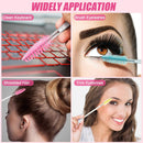 50pcs Reusable Eyelash Brush Tube Disposable Eyelash Wands Eyebrow Brush Replaceable Dust-proof Sparkling Broken Diamond Bottom