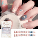 Fake Nails Art Nail Tips Press on False with Designs Set Full Cover Artificial Short Packaging Kiss Display Clear Tipsy Stick