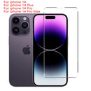 4Pcs Protective glass on For iPhone 14 13 12 11 Pro Max XS XR Mini screen protector Tempered glass For iphone 7 8 14 Plus glass