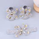 Lovely Pearl Bows Newborn Baby Girl Headband Socks Set Lace Flower Baby Hair Band Turban Baby Little Girl Hair Accessories
