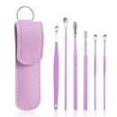 6Pcs/set Ear Wax Pickers Stainless Steel Earpick Wax Remover piercing kit earwax Curette Spoon Care Ear Clean Toolear cleaner