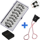 MB Anniversary 5 Magnetic Eyelashes With Tweezers Natural Wispy Faux Cils magnetique Mink Lashes Professional Eye Lashes Set