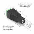 12V 3A 5.5mm 2.1mm Plug Socket DC Connectors DC Power Socket Male Female Jack Screw Nut Panel Mount DC Power Adapter Connector
