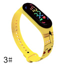Pokemon Strap LED Electronic Watch Fashion Colorful Bracelet Touch Waterproof Anime Character Pikachu Educational Children&