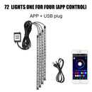 Automotive Interior Decorative Lights LED Car Foot Light 24/36/48/72 LED Atmosphere Lamp Ambient Lamp Remote/Voice Control