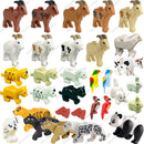 MOC City Animal Building Block Figures Goat Sheep Dog Lion Panda Cheetah Parrot DIY Farm Street View Accessories Bricks Toy Gift