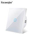 EU Touch Switch Sensor Switches No Neutral Wire Required LED Crystal Glass Panel Wall Lamp Light Switch 1/2/3 Gang AC100-240V