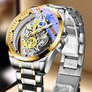 2022 New Men Watch Skeleton Automatic quartz Watch Gold Skeleton Vintage Man Watch Mens Watches Top Brand Luxury часы мужские