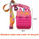 New Relieve Stress Silicone Push Bubble Stationery Storage Cute Fanny Bag Press It Decompression Coin Purse Finger Toy