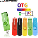 3 IN 1 Metal OTG 64GB Flash Drive USB 2.0 32GB Mini Pen Drives Red Custom Logo 16GB Memory Stick Gifts Key Chain 8GB U Disk 4GB