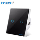Light Touch Switch Sensor EU Standard Tempered Crystal Glass Panel 4 Color Power 1/2/3 Gang 1 Way 220V Wall Lamp Switches On Off