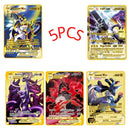 10000HP Arceus Vmax DIY Golden Pokemon Cards in English Iron Metal Pokmo Letters Kids Gift Game Collection Cards