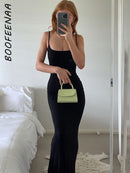 BOOFEENAA Strap Backless Long Maxi Dresses Party Club Vacation Outfits for Women Sexy Casual Summer Dress 2022 Wholesale C85CZ24