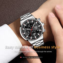 Fashion Mens Sports Watches for Men Business Stainless Steel Quartz Wrist Watch Luxury Man Casual Luminous Clock часы мужские