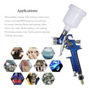 HVLP Paint Spray Gun 0.8mm/1.0mm Airbrush Kit NT-H2000 Touch Up Gravity Feed Air-Brush Set Car Detail Painting decorating spray