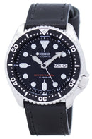 Seiko Automatic Diver's Ratio Black Leather SKX007J1-LS8 200M Men's Watch