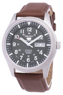 Seiko 5 Sports Automatic Japan Made Ratio Brown Leather SNZG09J1-LS12 Men's Watch