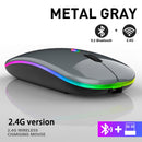 Wireless Mouse RGB Rechargeable Bluetooth Mice Wireless Computer Mause LED Backlit Ergonomic Gaming Mouse for Laptop PC