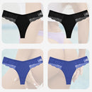 4PCS/Set Sexy Women Cotton Panties Lace Thong Underwear for Female Intimates Lingerie T-Back Floral Hollow Out Plus Size Panties
