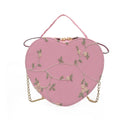 Hot Sale Sweet Lace Round Handbags High Quality PU Leather Women Crossbody Bags for Women 2022 Small Fresh Flower Chain Shoulder