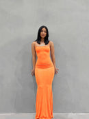 Hugcitar Satin Slip Sleeveless Backless Slim Sexy Maxi Dress 2022 Spring Women Party Y2K Concise Bodycon Elegant Clothing