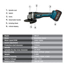 WOSAI M14 Cordless Angle Grinder 20V Lithium-Ion Grinding Machine Cutting Electric Angle Grinder Grinding Brushless Power Tool