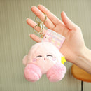 Kirby Keychain Kawaii 12Cm Cartoon Pink Star Keyring Soft Stuffed Plush Toys Cute Gifts Plushies For Girls Friends Childrens