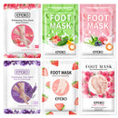 PUTIMI 6packs Exfoliating Foot Mask Feet Peeling Mask Spa Socks Smooth Dead Skin Remover Moisturizing Whitening Foot Mask