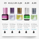 Yelix eyelash extension glue 0.5-1 Sec Fast Dry individual lashes glue sensitive eye Black/Clear eyelash glue lash extension