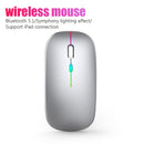 Wireless Mouse with RGB LED Backlight Mice USB Rechargeable Bluetooth Gaming Mouse for Computer Laptop PC 1600DPI Mause Gamer