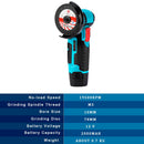 12V Brushless Angle Grinder 2PCS Lithium Battery 500W 19500Rpm Cordless Mini Polishing Machine Diamond Cutting Grinder