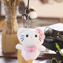 Sanrio 10cm Kuromi My Melody KT Cat PC Dog Hello Kitty Keychain Anime Plush Figure Pendant Accessories Cute Animals Toys