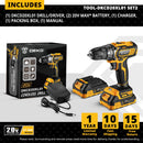 DEKO 20V MAX Cordless Drill Power Tools Wireless Drills Rechargeable Drill Set for Electric Screwdriver Battery Driller Tool